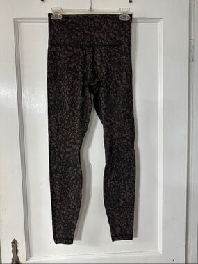Lululemon High-Waist Leopard Print Leggings - Brown/Black
